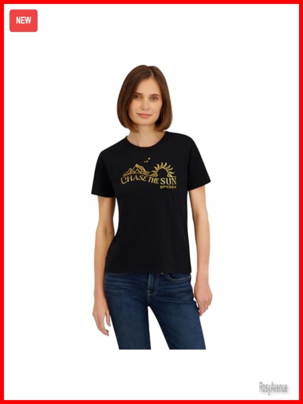 Women's Metallic Sun Graphic Short Sleeve Tee
